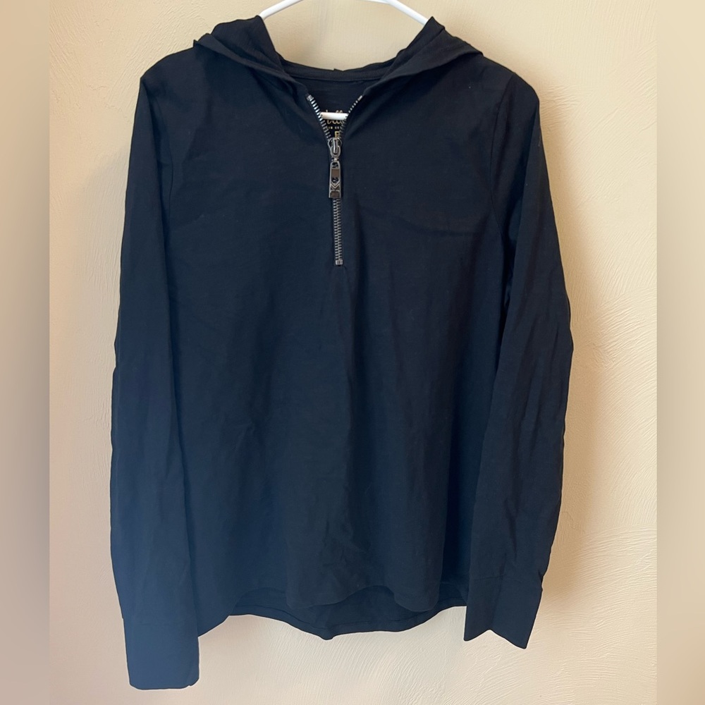 Cabi black long sleeve hooded top M